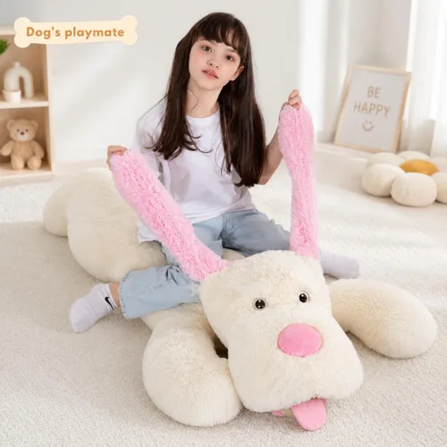Miniatura 3 de MorisMos Animales de peluche gigantes de perro, peluche de perro grande de 51 pulgadas de peluche suave, gran almohada de regalo para niños, niñas