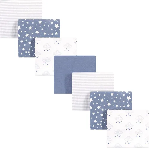 Miniatura 92 de Hudson Baby Paquete de mantas receptoras unisex de franela de algodón para bebé, ballena azul, talla única Azul ballena