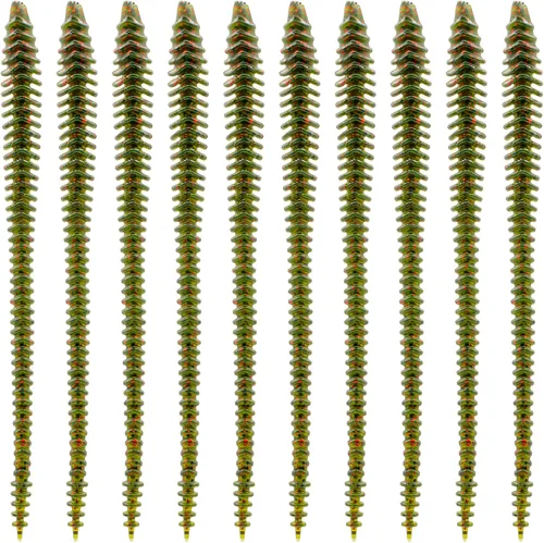 Miniatura 15 de 6th Sense Gusano Boosa Shakey - Cuerpo acanalado alterno, movimiento flexible, acción de cola bulbosa (10/pk) - Fabricado en los Estados Unidos