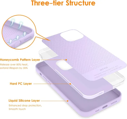 Miniatura 5 de DTTO Funda compatible con iPhone 12/12 Pro, a prueba de golpes, de silicona [serie Romance] [protección mejorada de cámara y pantalla] con cojín