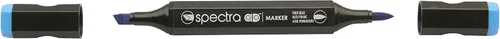 Miniatura 3 de AD Marker Chartpak Spectra, Tri-Nib y cepillo de doble punta, azul horizonte, 1 cada uno (S015AD)