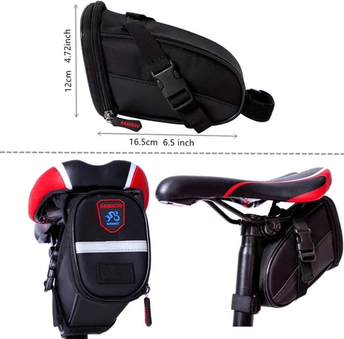 Miniatura 4 de YBEKI Kit de reparación de bicicleta 10 en 1 con palancas de neumáticos 3 en 1, parches sin pegamento, llave de hueso multifuncional y bolsa