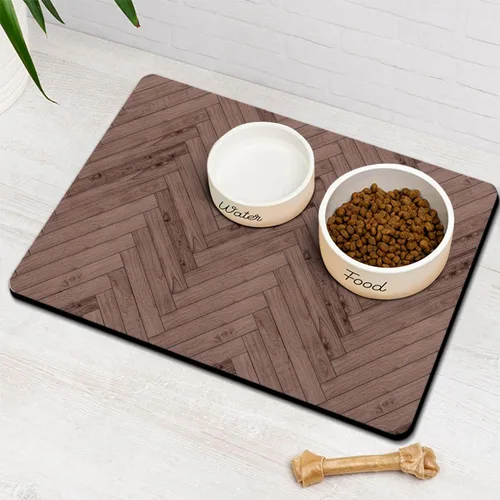 Miniatura 11 de Tapetes para Comida de Perros para Pisos Absorbentes, Tapete para Comida de Mascotas y Gatos - Tapetes de Secado Rápido para Tazones de Perros