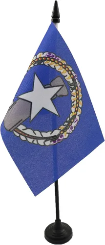 Miniatura 72 de Bandera de mesa de Anguila de 4 x 6 pulgadas, bandera de escritorio británica de Anguila, 5.9 x 3.9 in, palo y base de plástico negro AZ FLAG