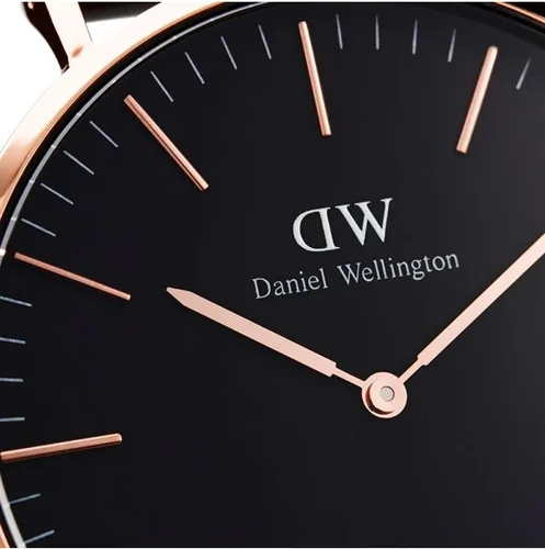 Miniatura 5 de Daniel Wellington Reloj clásico de tela de oro rosa (poliéster)