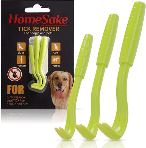 Miniatura 10 de Homesake Herramienta para eliminar garrapatas para perros, gatos y seres humanos, paquete de 3 kit de eliminación de garrapatas + tarjeta