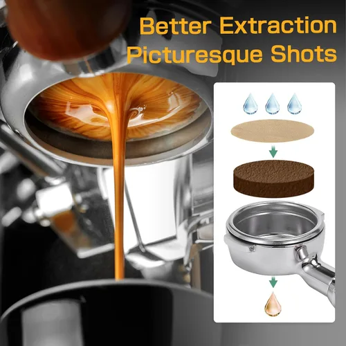 Miniatura 4 de 600 piezas de papel filtro de espresso para máquina de espresso CASABREWS, filtro portafiltro desechable para portafiltro manual De'Longhi Stilosa