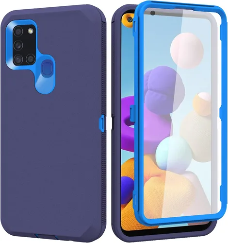 Miniatura 7 de Funda para Galaxy A21s versión de EE. UU., carcasa de cuerpo completo A21s con protector de pantalla integrado, funda de protección híbrida de tres