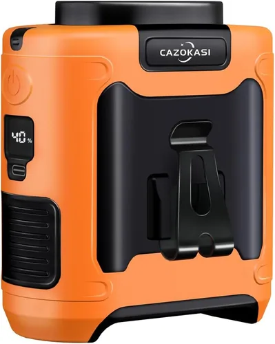 Miniatura 10 de CAZOKASI Ventilador personal con clip para la cintura, recargable, portátil, manos libres, para viajar, trabajar, al aire libre, oficina