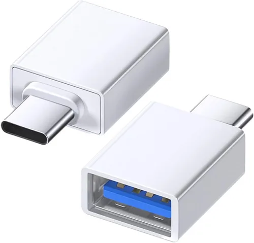 Adaptador USB C a USB (paquete de 2), adaptador USB 3.0 a tipo C OTG, transferencia de datos de alta velocidad de 5 Gbps, compatible con MacBook