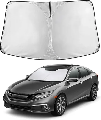 Econour Parasol para parabrisas compatible con Honda Civic 2016-2021, protector de parasol plegable para ventana, bloquea los rayos UV y mantiene tu
