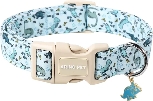 Miniatura 6 de Aring Pet Collar de algodón, ligero y ajustable, con hebilla de liberación rápida, para perros pequeños, medianos y grandes, otoño, hoja de arce
