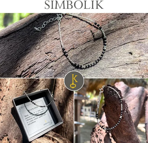 Miniatura 6 de Pulsera energética hecha a mano con cuentas de plata de ley 925 con piedras preciosas - Empoderando la joyería de las mujeres