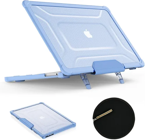 Miniatura 10 de SEYMAC stock Funda para MacBook Air de 13.6 pulgadas, protección contra golpes con soporte plegable y alfombrilla para mouse para MacBook Air