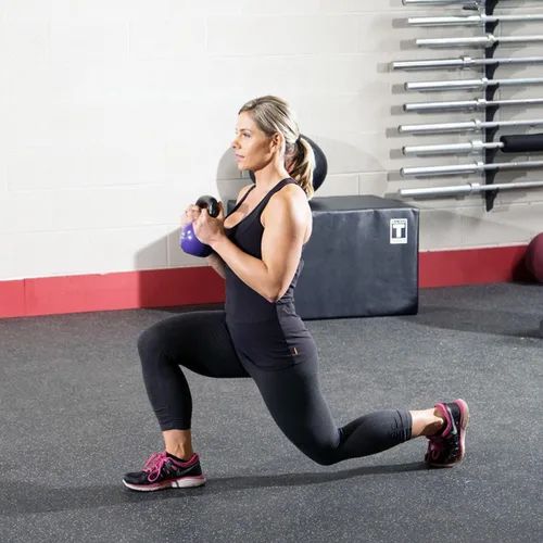 Miniatura 3 de Body-Solid Pesas rusas recubiertas de vinilo con asas de agarre de hervidor, pesas rusas perfectas para entrenamiento con pesas y equipos