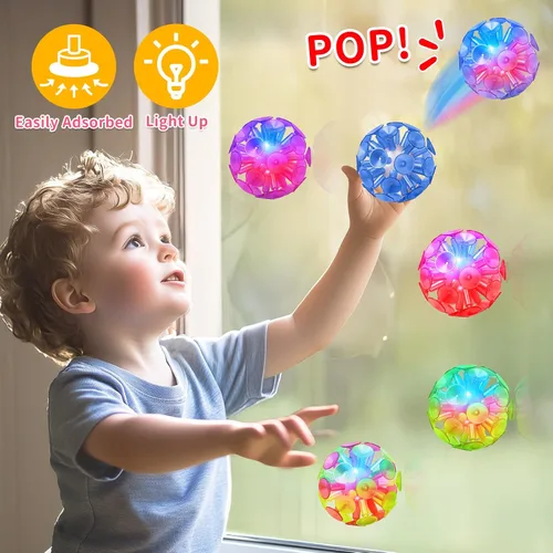 Miniatura 3 de Paquete de 6 huevos de Pascua rellenos con bolas de copa de sol iluminadas, huevos de Pascua rellenos con juguetes para ansiedad para niños
