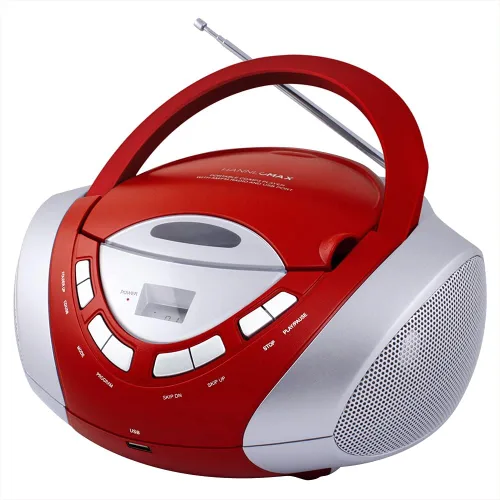 Miniatura 7 de HANNLOMAX HX-320CD CD/MP3 Boombox, radio AM/FM, puerto USB para reproducción de MP3, entrada auxiliar, pantalla LCD, fuente de alimentación dual