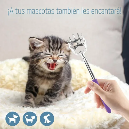 Miniatura 6 de (Paquete de 4) Rascadores de Espalda Extensibles - Garras de Metal con Mangos de Goma Telescópicos - Rellenos de Media para Hombres, Mujeres, Niños