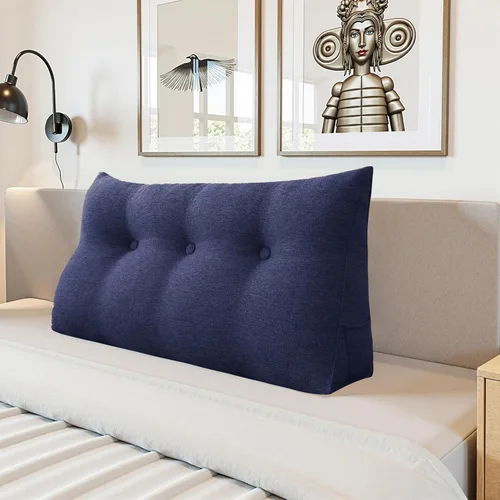 Miniatura 14 de Almohada de Cuña para Cabecero - Almohada Triangular para Cabecero de Cama, Almohada de Cuña para Descanso en la Cama, para Sentarse en la Cama
