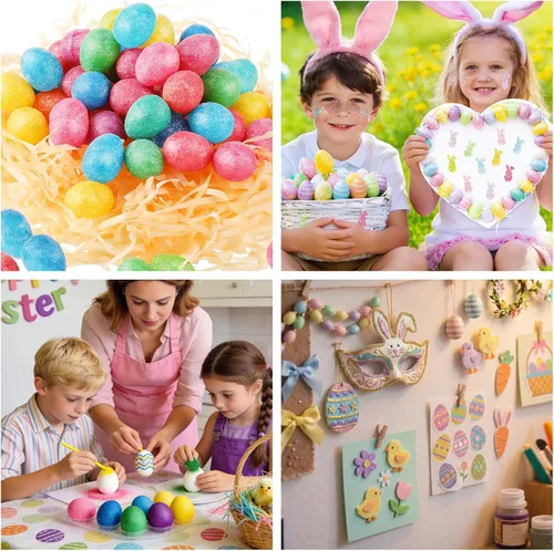 Miniatura 6 de Ceya Juego de purpurina gruesa a granel de 6 colores surtidos, 4.23 onzas cada tarro iridiscente para manualidades de Pascua, lentejuelas de uñas