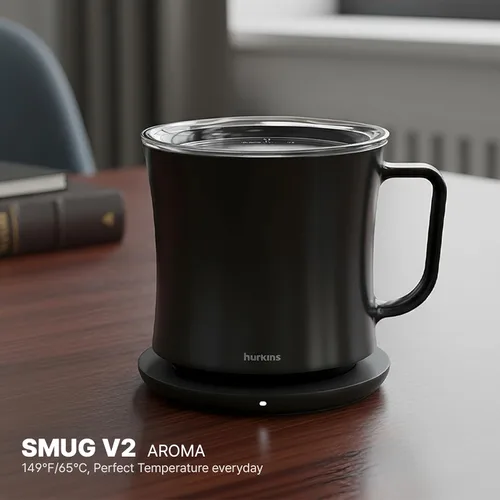 Miniatura 7 de Smug Mug Warmer V2 Taza de control de temperatura premium y base de calefacción Calentamiento inteligente de 131.0 °F (131 °F) 1 año
