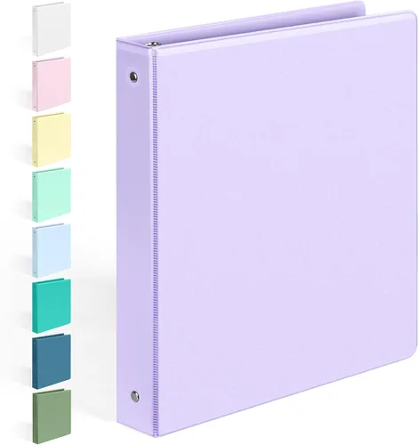 Miniatura 12 de BinderX - Carpeta de 3 anillos redondos extraduradera de 1 pulgada, se adapta a 175 hojas de papel de 8.5 x 11 pulgadas, cubierta personalizable