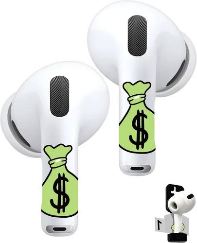 Miniatura 14 de RockMax Piel de dinosaurio brillante para AirPods, fácil de identificar, envolturas adhesivas universales para AirPods Pro 3/2/1 y Gen 1/2/3/4
