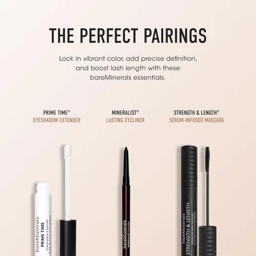 Miniatura 5 de bareMinerals Sombra de ojos mineral suelta única, polvo mineral cremoso, transparente para construir a cobertura completa, color de ojos que se