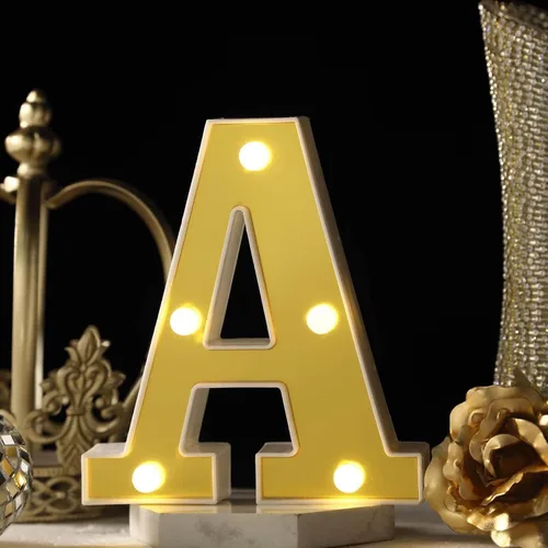 Miniatura 9 de Efavormart - Letrero 3D con luz LED de 6 pulgadas, color dorado con número 0, espejo frontal blanco cálido, funciona con pilas, brillo 72H