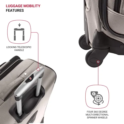 Miniatura 2 de SwissGear - Equipaje suave expandible Sion con ruedas Peltre