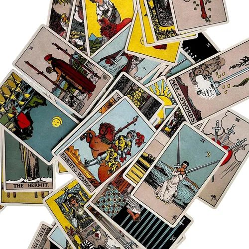 Miniatura 2 de Baraja de tarot clásica de 1909 - Cartas de tarot de reproducción vintage con ilustraciones originales de 1909 - Acabado de lino - Regalo espiritual