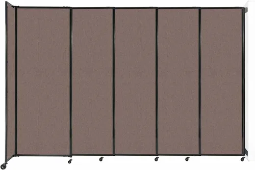 Miniatura 56 de Divisor de habitación de pared recta deslizante montado en la pared Anchos ajustables Ruedas de bloqueo Separador de habitación Paneles