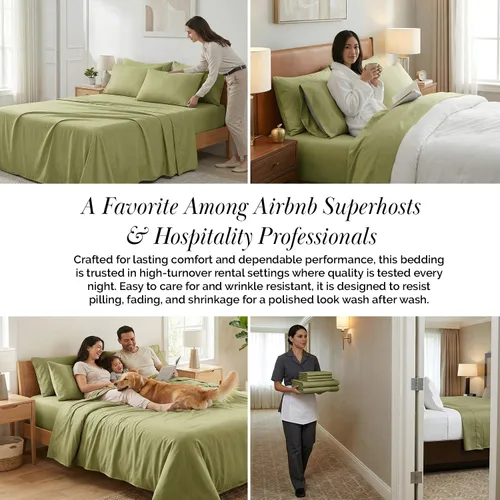 Miniatura 135 de Southshore Fine Living, Inc. Juego de 7 piezas de sábanas King divididas para cama ajustable, juego de sábanas King divididas con bolsillo de 21