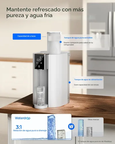 Miniatura 8 de Waterdrop CoreRO - Sistema de ósmosis inversa para encimera, certificado NSF/ANSI 58 y 372, 6 etapas, filtro de agua de ósmosis inversa portátil