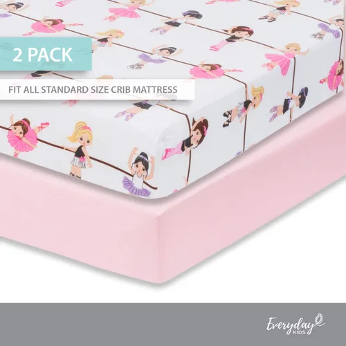 Miniatura 8 de EVERYDAY KIDS - Sábana bajera para cuna, 100% micro fibra suave, transpirable e hipoalergénica, se adapta al colchón de cuna tamaño estándar de 28