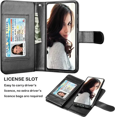 Miniatura 3 de Njjex Funda para Galaxy S20 FE 5G, para Samsung S20 Fan Edition/S20 FE 5G, [9 ranuras para tarjetas] Funda de piel sintética para crédito