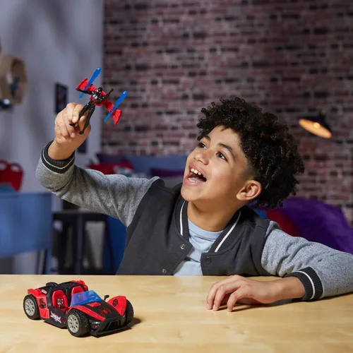 Miniatura 5 de Marvel Spider-Man VenomVersus Epic World of Action Miles Morales Remix Blast Racer 4 pulgadas (3.9 in) figura y coche de juguete, accesorios