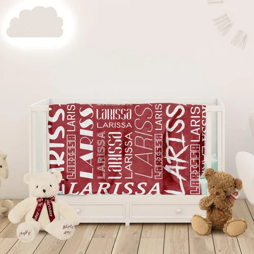 Miniatura 4 de Manta personalizada con nombre para niños, manta personalizada con nombre de bebé súper suave para niños y niñas, manta con monograma con nombre