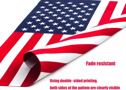 Miniatura 2 de Paquete de 2 banderas de jardín de Freefy de 12 x 18 pulgadas, bandera patriótica de poliéster impresa de doble cara, decoración de jardín, bandera