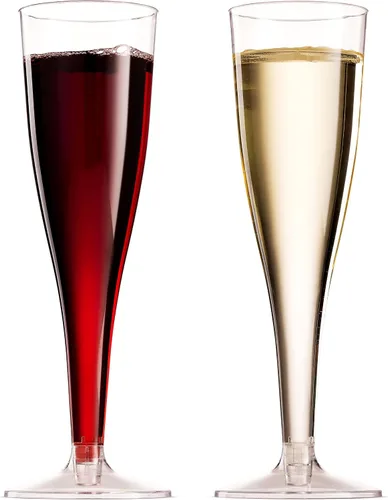 Miniatura 6 de Munfix 50 copas de champán de plástico – Copas de champán transparentes desechables de 5 onzas para fiestas, Mimosa Bar, eventos, boda y fiesta