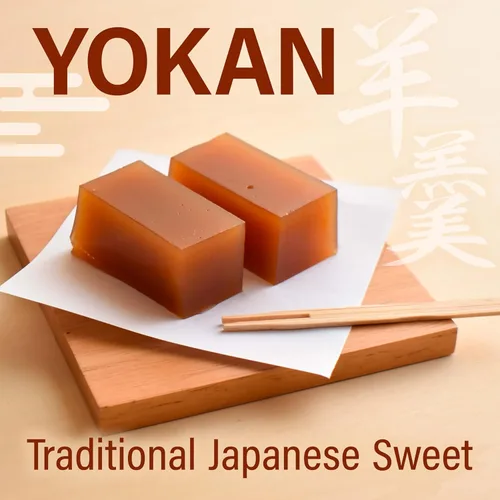Miniatura 3 de YAMASAN KYOTO UJI Yokan Japonés Tradicional Wagashi Dulces - Pastel de Jalea de Pasta Dulce Koshian Anko, Azúcar Wasanbon, Sin Colorantes, Sin
