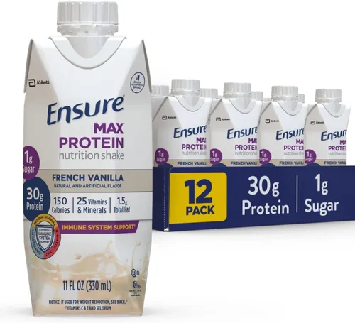 Miniatura 4 de Ensure Max Protein Nutrition - Batido de 11 onzas líquidas, 12 unidades & Max Protein Nutrition Shake, 11 onzas líquidas (paquete de 12) y batido