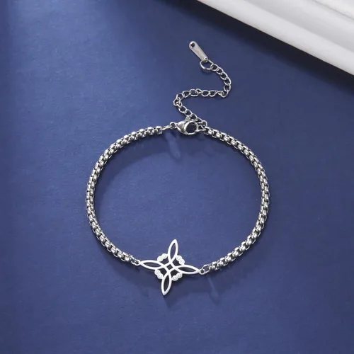 Miniatura 3 de Dreamtimes Pulsera de nudo de bruja pulsera de bruja de color plateado para mujer pulsera de nudo celta protección de nudo de brujas amuleto
