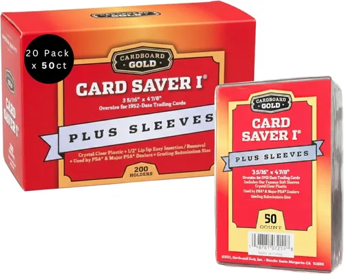 Miniatura 7 de Cardboard Gold Card Saver 1-200 unidades – Soporte para tarjetas semirrígido, protectores de tarjetas de intercambio – Cardsaver aprobado por la PSA