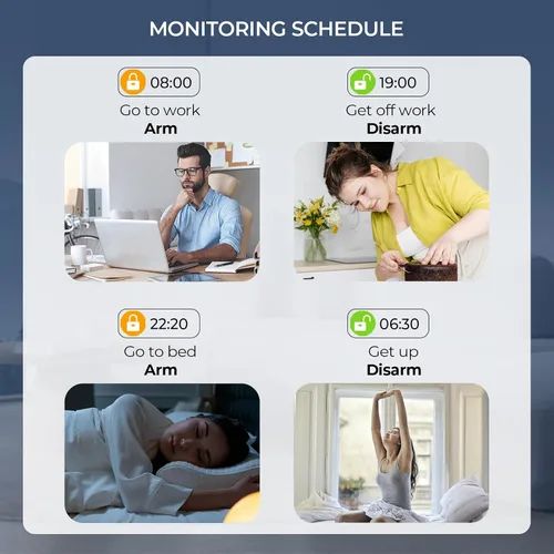 Miniatura 7 de Sistema de alarma para el hogar PGST, sistemas de seguridad para el hogar inteligentes con alertas instantáneas de la aplicación Tuya, kits