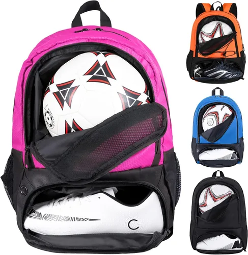 Miniatura 9 de Himal Outdoors - Bolsa de fútbol-mochila para fútbol, mochila para fútbol, voleibol y balonmano, bolsa deportiva con taco separado