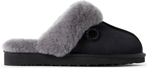 Miniatura 4 de Dearfoams Fireside Sydney Pantuflas anchas de piel de oveja para mujer, para interiores y exteriores