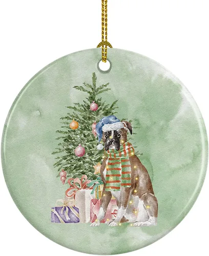 Miniatura 46 de Caroline's Treasures Bulldog, Bulldog inglés #2 y árbol de cerámica adorno colgante para árbol de Navidad, decoración colgante para el hogar