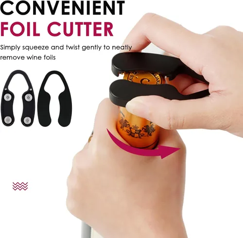 Miniatura 6 de KAYCROWN Abridor de vino, sacacorchos de palanca vertical de acero inoxidable con cortador de lámina, espiral extra y caja de regalo premium