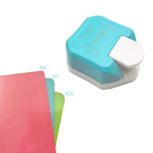 Miniatura 6 de Perforadora de esquina de papel 3 en 1, perforadoras para manualidades, perforadora de agujeros DIY, para hacer tarjetas con fotos y álbumes de Verde